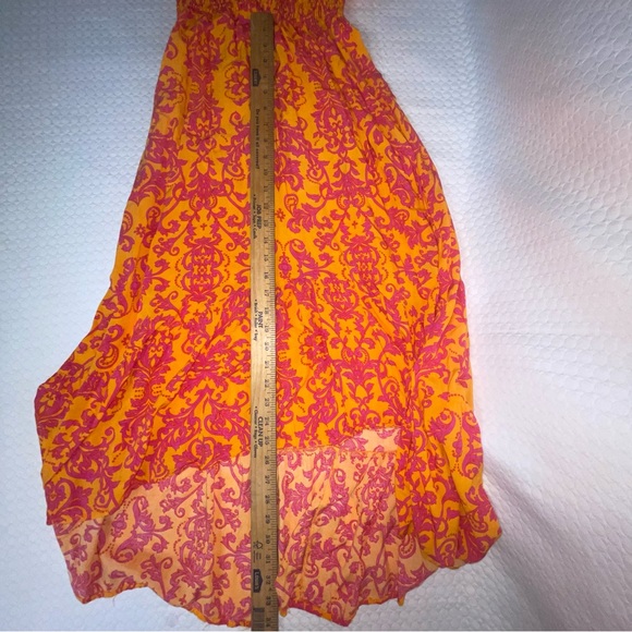 Tropical Sz Small. Lightweight high-low Dress. Elastic Waist. Vibrant Colors. - Picture 16 of 16